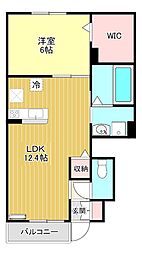 ディアベルジュ 1LDKの間取図画像