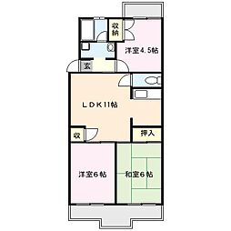 サンライズマンション大宮 3LDKの間取図画像