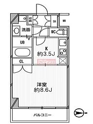 スペーシア高円寺I 3階1Kの間取り