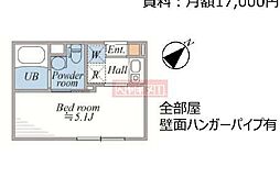 LEGALAND阿佐ヶ谷 1Kの間取図画像