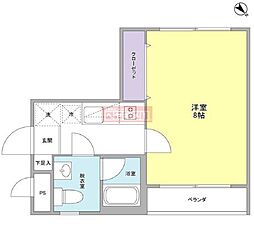 メゾンブランカ 1Kの間取図画像