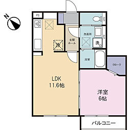 エクセレンテ浦和元町 1LDKの間取図画像