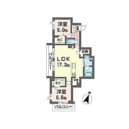ViaStage 2LDKの間取図画像