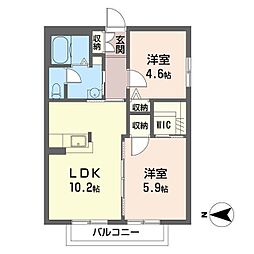 アーバンハウス上落合 2LDKの間取図画像