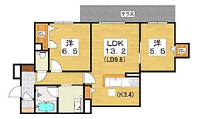 シャーメゾン　Chouette  ｜ 大阪府枚方市楠葉野田２丁目（賃貸マンション2LDK・2階・64.55㎡） その2