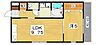 間取り：36.85m2ある1LDK