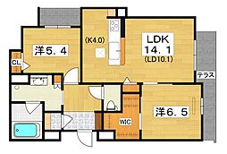 ShaMaison Sourire 2LDKの間取図画像