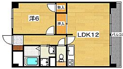エルベくずは並木 1LDKの間取図画像