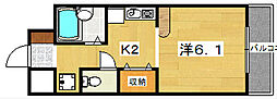 ノースビレッジ3 1Kの間取図画像