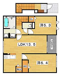 エアリーノース 2LDKの間取図画像