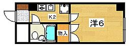 マルエスマンション南楠葉 1Kの間取図画像