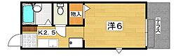 グレース養父西 1Kの間取図画像