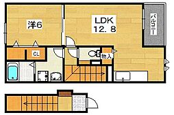 サニーフラット2 1LDKの間取図画像