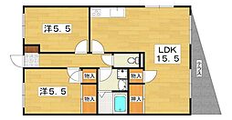 プラネックスタキ 2LDKの間取図画像