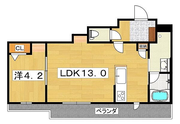 シャーメゾン　Cozy　Forest ｜大阪府枚方市北中振３丁目(賃貸マンション1LDK・3階・41.99㎡)の写真 その2