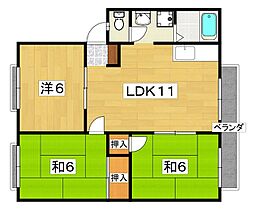 サンビレッジ枚方B棟  ｜ 大阪府枚方市田口１丁目（賃貸アパート3LDK・2階・59.30㎡） その2