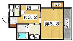 M’s　cube I  ｜ 大阪府枚方市渚西１丁目（賃貸マンション1K・2階・25.51㎡） その2