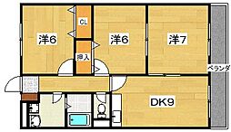 ウインズヒル 3DKの間取図画像