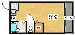 シャンテー三矢2 ワンルームの間取図画像