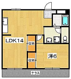 ハイツ宮ノ前 1LDKの間取図画像