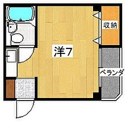プリモ伊加賀 1Kの間取図画像