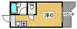 ルートマンション走谷 1Kの間取図画像
