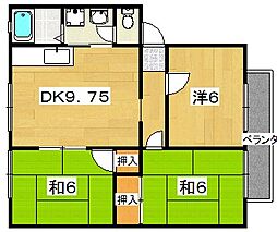 パークヒル枚方E棟 3LDKの間取図画像