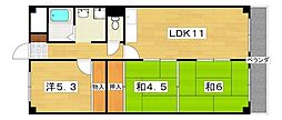 枚方壱番館 3LDKの間取図画像