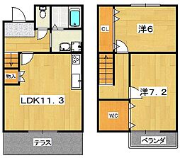 ルシアコート村野 2LDKの間取図画像