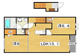 セブンスターズ コーポ奥田  ｜ 大阪府枚方市長尾元町７丁目（賃貸アパート2LDK・2階・59.58㎡） その2