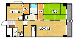 グランスター 2LDKの間取図画像