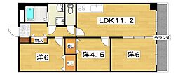 パークヒルズハル 3LDKの間取図画像