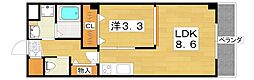 ルミエール星田 1LDKの間取図画像