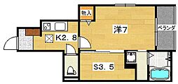 プリートカーサ 1SKの間取図画像