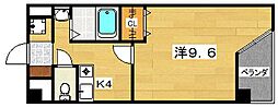 M'プラザ津田駅前11番館 1Kの間取図画像