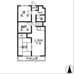 リイツマンション 2SLDKの間取図画像