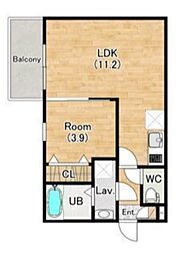 (仮称)ジーメゾン大津タラッサ 1LDKの間取図画像