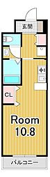 ジュネス藤 1Kの間取図画像