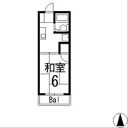 サンハイツ 1Kの間取図画像