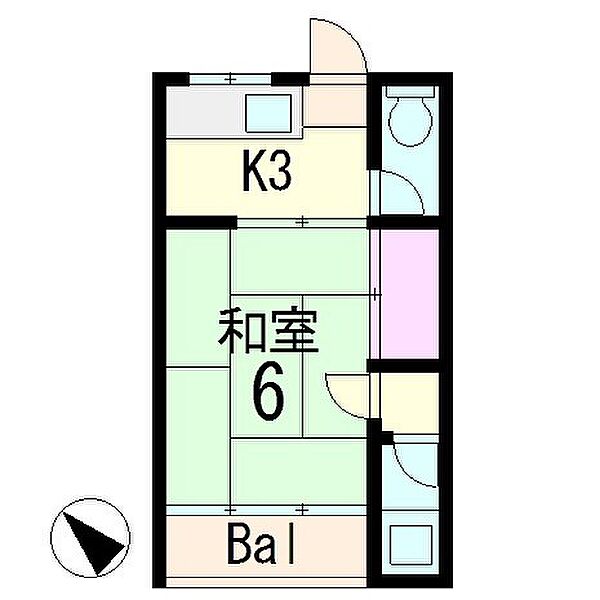 遠藤マンション ｜滋賀県草津市平井４丁目(賃貸マンション1K・2階・18.00㎡)の写真 その2