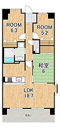グレーシィ栗東オーブ 3LDKの間取図画像