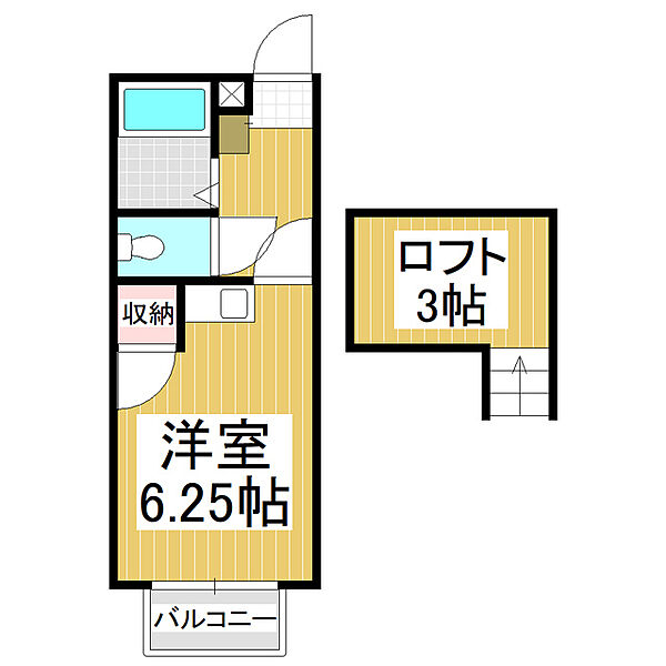 プラザ・ドゥ・メラB ｜長野県塩尻市大門一番町(賃貸アパート1R・1階・19.87㎡)の写真 その2