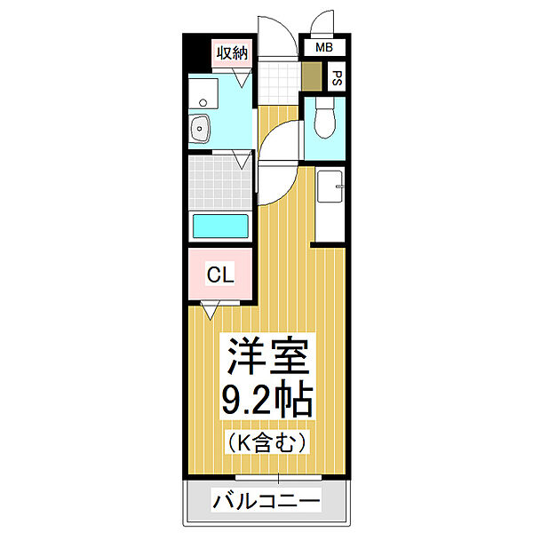 長野県塩尻市大字広丘高出(賃貸マンション1R・1階・25.25㎡)の写真 その2