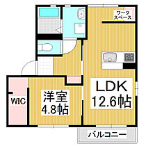 タウンプレミールB棟  ｜ 長野県松本市寿北5丁目（賃貸アパート1LDK・1階・43.54㎡） その2