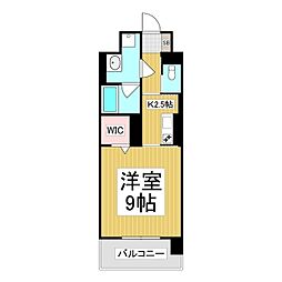 (仮)コンフォーティア広丘吉田III 1Kの間取図画像