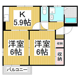 ディアスミレニアム 2Kの間取図画像