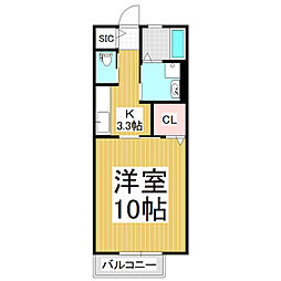 ル・レーヴ 1Kの間取図画像