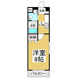 ビラ・モンテリー 1Kの間取図画像
