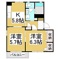 コート桂B  ｜ 長野県松本市大字新村（賃貸アパート2K・1階・43.54㎡） その2