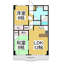 長野県松本市平田東1丁目（賃貸マンション2LDK・3階・58.50㎡） その2